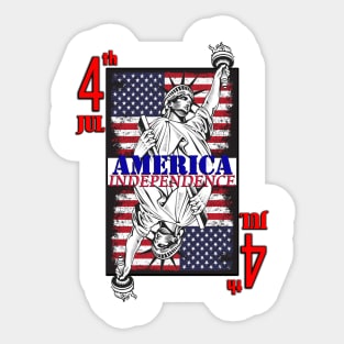 4th of July America Independence shirt Sticker